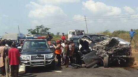 Die Unfallstelle des Ungl&uuml;cks, bei dem zwei Freunde von Boxstar Anthony Joshua ums Leben kamen.