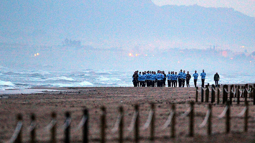 ...zum Strandlauf im Trainingslager in Oliva Nova.