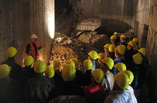 Unterirdische Bunkeranlage in Berlin.