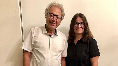 Die Stadträte Kathrin Abele und Marian Offman