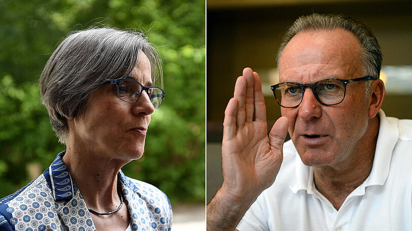 Bayern-Vorstandsboss Karl-Heinz Rummenigge (rechts) erntete deutliche Kritik von Sylvia Schenk.