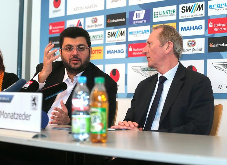 Bilder vom 1860-Gipfel mit Investor Hasan Ismaik und dem neuen Löwen-Präsidenten Hep Monatzeder