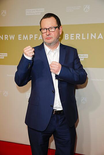 Lars von Trier beim Empfang der Filmstiftung NRW im Rahmen der 64. Berlinale.