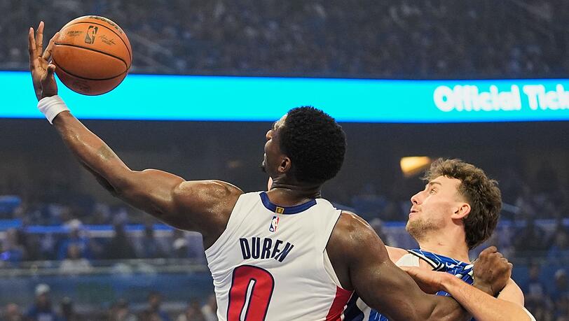 Das Duell zwischen Orlando und Detroit war hart umk&auml;mpft.