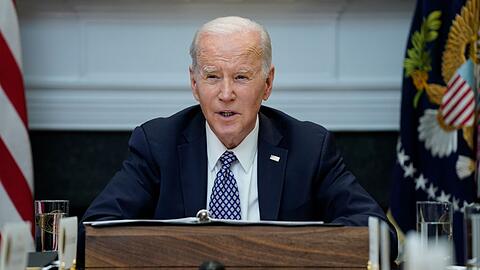 Die vermeintliche Pressekonferenz von Joe Biden sorgte im Netz für Häme.