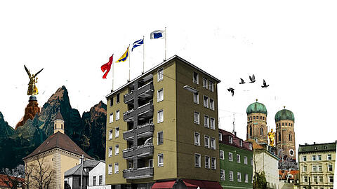 Eine Begegnungsstätte in der Stadt: So wirbt &bdquo;Bellevue di Monaco&ldquo; für das Projekt in der Müllerstraße 2-6.