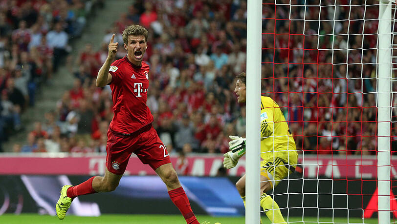 Thomas Müller erzielte einen Doppelpack im Eröffnungsspiel gegen den HSV. Thomas Müller erzielte einen Doppelpack im Eröffnungsspiel gegen den HSV.