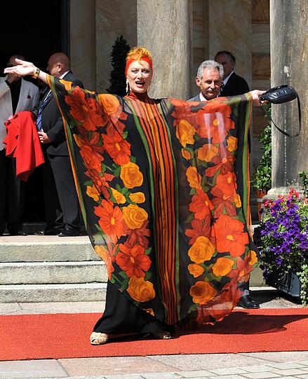 Margot Werner 2010 in Bayreuth bei den Wagner-Festspielen.