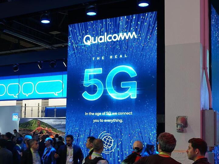Der kalifornische Chiphersteller Qualcomm auf der Elektronikmesse CES.