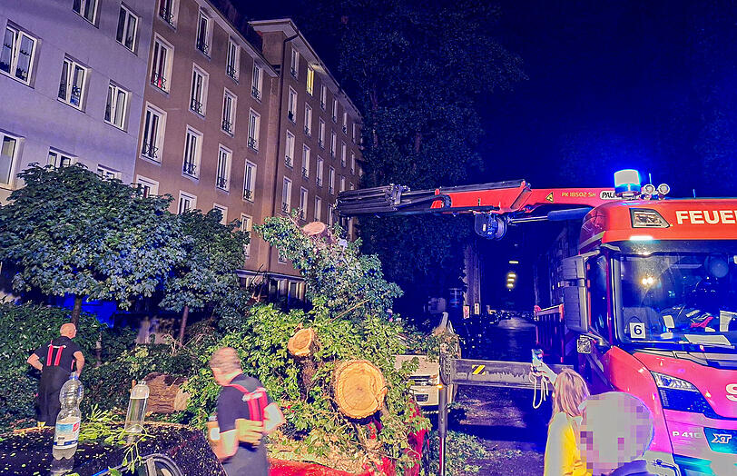 Besonders häufig war die Feuerwehr in der Nacht wegen umgestürzten Bäumen und Ästen im Einsatz.