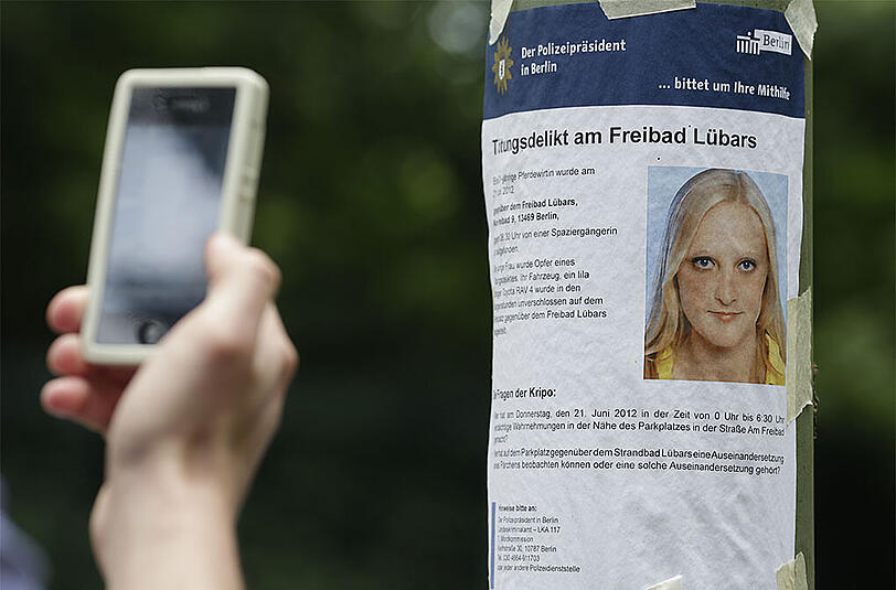 Ein damaliger Zeugenaufruf der Polizei.
