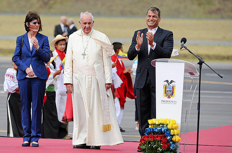 Papst Franziskus bei seinem ersten langen Besuch in seinem Heimatkontinent Südamerika.