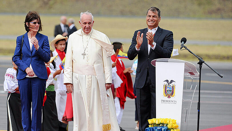 Papst Franziskus bei seinem ersten langen Besuch in seinem Heimatkontinent Südamerika.