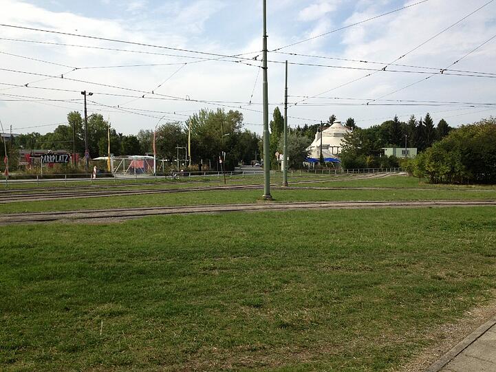 Hier an der Trambahn-Wendeschleife soll ein Skater-Paradies entstehen.