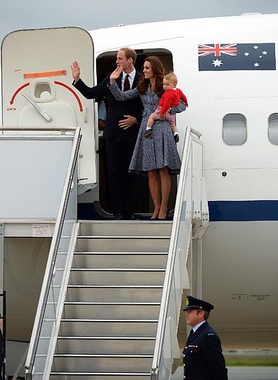 Weitere Bilder der royalen Kleinfamilie beim Abschied in Canberra