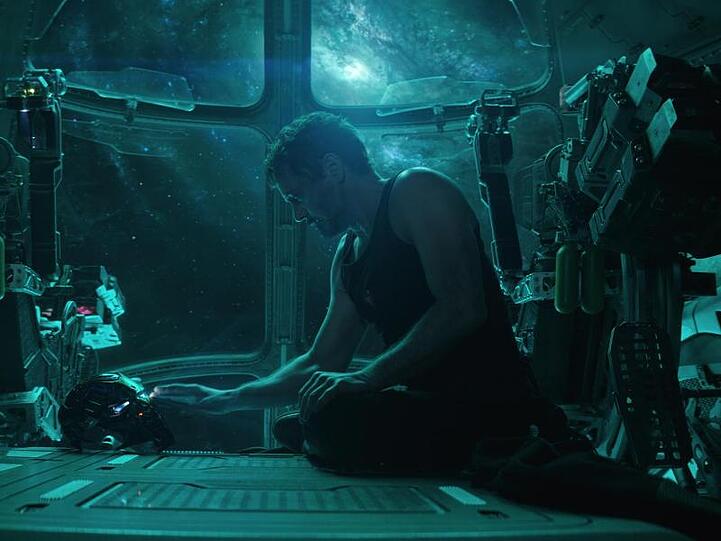 Tony Stark/Iron Man (Robert Downey Jr.) in einer Szene des Films "Avengers 4: Endgame". Der Blockbuster hat einen neuen Preview-Rekord aufgestellt.