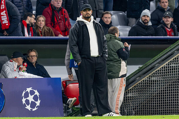 Stand gegen den FC Arsenal an der Seitenlinie: Coach Vincent Kompany.