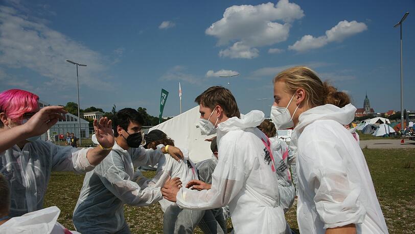 Aktionstraining auf der Theresienwiese. Aktionstraining auf der Theresienwiese.