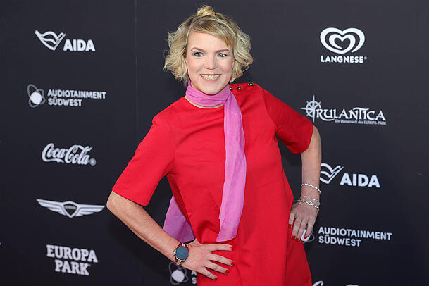 Mirja Boes auf dem roten Teppich. Ihre S&ouml;hne m&ouml;chte sie nicht in die &Ouml;ffentlichkeit zerren.