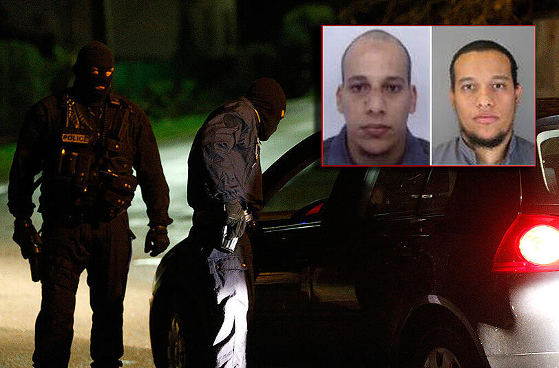 Noch immer sind die Kouachi-Brüder auf der Flucht: Langsam wird klar: Die Attentäter konnten den Anschlag unter anderem deshalb so präzise verüben weil einer von ihnen zuvor bei Al-Kaida ein Terrortraining absolviert haben soll.