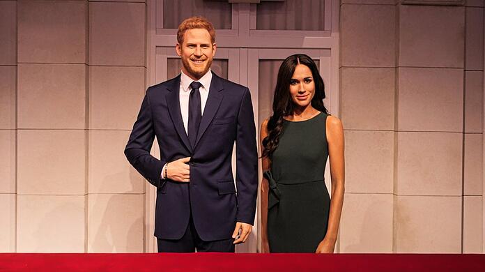 Die Wachsfiguren von Prinz Harry und Herzogin Meghan.