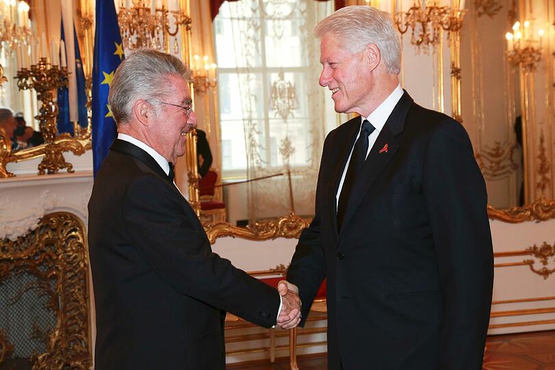 Heinz Fischer und Bill Clinton