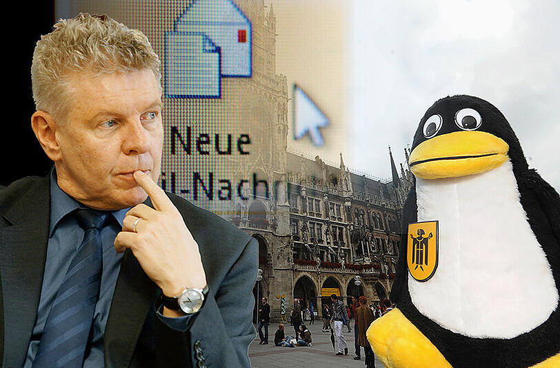 OB Reiter denkt über eine Abkehr vom  Limux-Pinguin nach. Das städtische Computer-Betriebssystem steht in der Kritik.