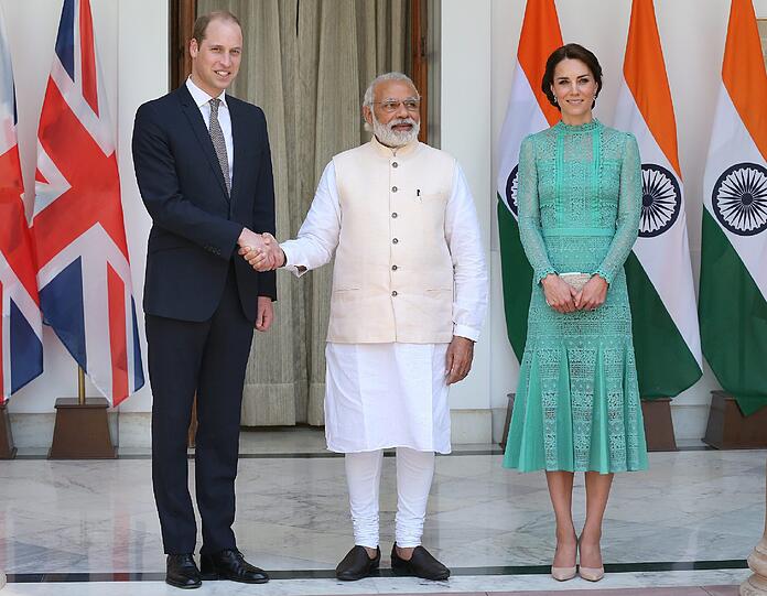Herzogin Kate und Prinz William bei ihrer siebentätigen Tour durch Indien