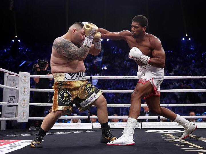Anthony Joshua (r) ist durch einen einstimmigen Punktsieg über Andy Ruiz Jr. wieder Weltmeister im Schwergewicht.