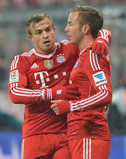 XHERDAN SHAQIRI - NOTE 3 - Dritter Startelfeinsatz in Folge, bekam rechts den Vorzug vor Müller. Unauffälligster Offensiv-Bayer, scheiterte am Außenpfosten (10.).