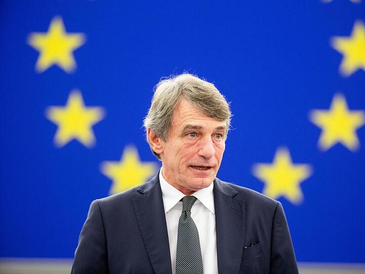 David Sassoli, Präsident des Europäischen Parlaments, spricht während einer Plenarsitzung.