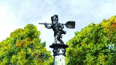 Der Schüleinplatz in Berg am Laim - Aquarell von Clemens Kindler - Plakatmotiv Herbstausstellung der Künstlergilde 2013. Der Schüleinplatz in Berg am Laim - Aquarell von Clemens Kindler - Plakatmotiv Herbstausstellung der Künstlergilde 2013.