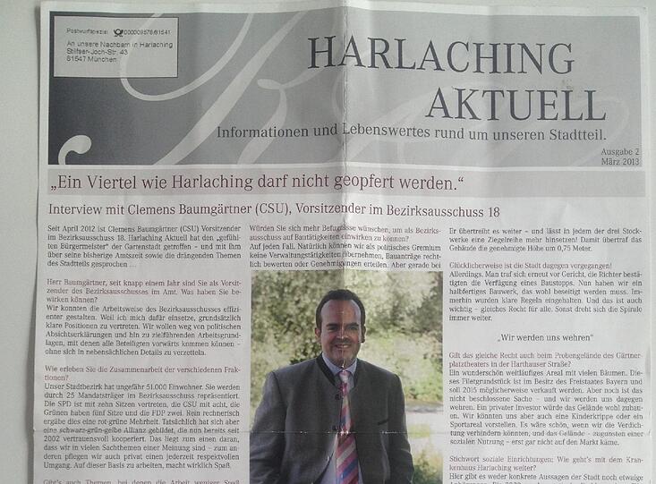 So sieht "Harlaching aktuell" aus.