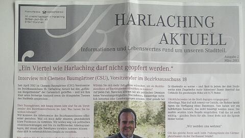 So sieht "Harlaching aktuell" aus.