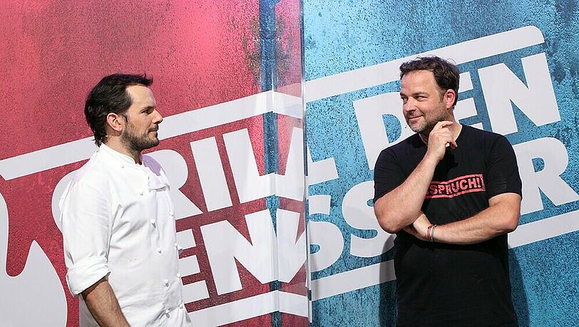 "Grill den Henssler": Steffen Henssler (l.) tritt gegen den "Hundeflüsterer" Martin Rütter an