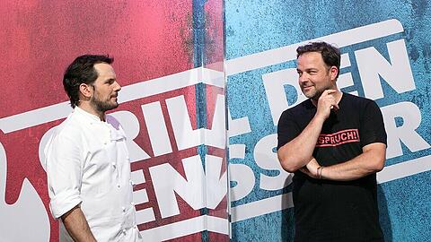 "Grill den Henssler": Steffen Henssler (l.) tritt gegen den "Hundeflüsterer" Martin Rütter an