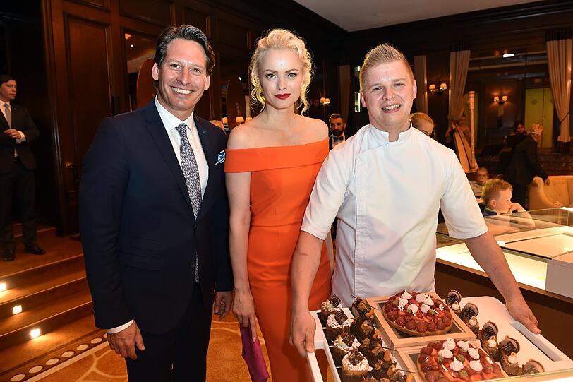 Hoteldirektor Axel Ludwig, Model Franziska Knuppe und Pâtisserie-Chef Ian Baker