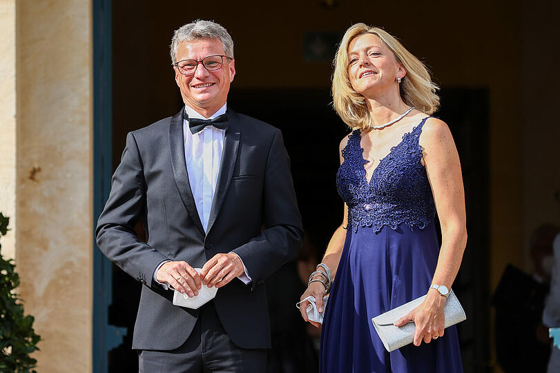 Bernd Sibler (CSU), bayerischer Wissenschaftsminister, und seine Frau Michaela.