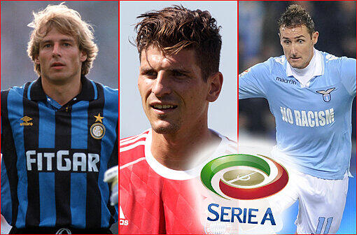 Klinsmann, Gomez, Klose: Schon einige deutsche Stürmer zog es im Laufe ihrer Karriere nach Italien.