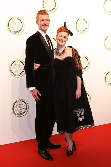 Enie van de Meiklokjes mit Freund Tobias Staerbo bei der Benefiz Gala zugunsten der "McDonald`s Kinderhilfe Stiftung" am 08.11.2013 im Postpalast in München.