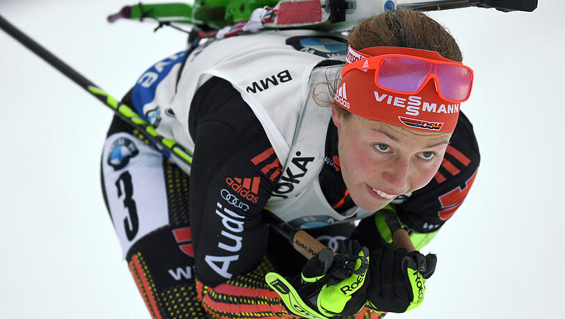 Laura Dahlmeier beim Biathlon-Weltcup in Oberhof. Laura Dahlmeier beim Biathlon-Weltcup in Oberhof.