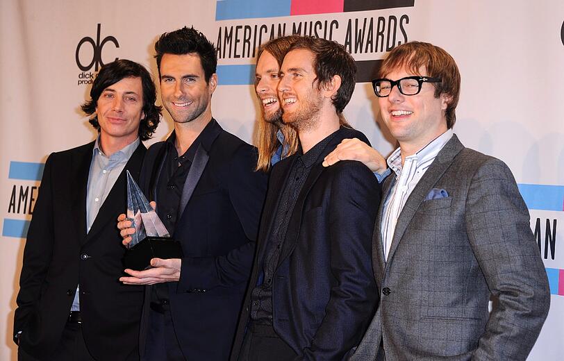 Die Gewinner der Kategorie "Pop/Rock Band, Duo or Group": Maroon 5 mit ihrer Auszeichnung.