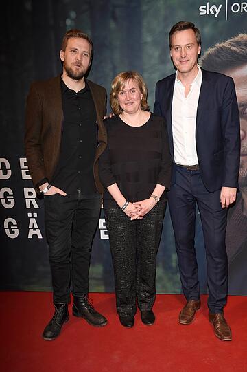Tobias Santelmann, Sigrid Strohmann (Produzentin) und Frank Jastfelder