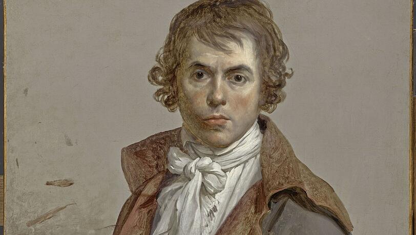 Jacques-Louis David porträtiert sich 1794 im Gefängnis. Jacques-Louis David porträtiert sich 1794 im Gefängnis.
