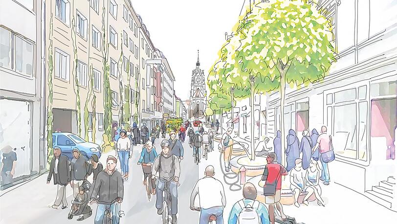 Die Landwehrstraße mal ohne Verkehr. Die Landwehrstraße mal ohne Verkehr.