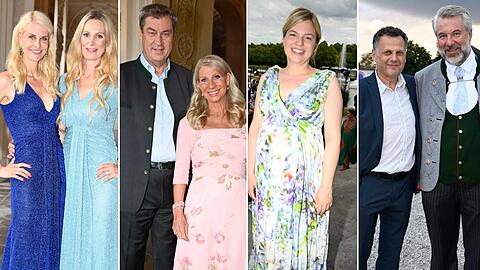 Zum Sommerempfang des Bayerischen Landtags erschienen zahlreiche prominente Gäste, darunter auch Markus und Karin Söder sowie Kathrin Schulze, die im Herbst ihr zweites Kind erwartet.