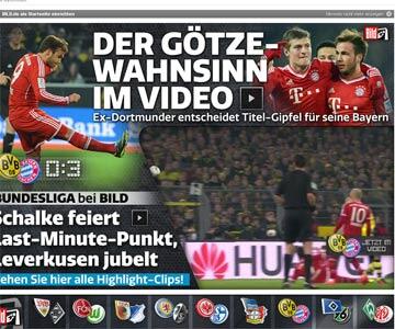Bild.de mit dem Video vom Götze-Tor.
