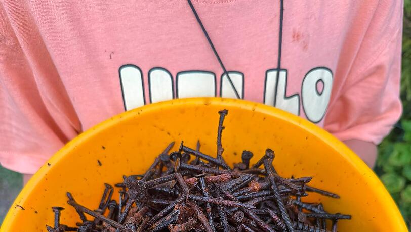 Der Ismaninger Kleingartenverein "Am Weidanger" hatte auf den Vorfall hingewiesen und unterstützte die Gemeinde auch bei der Bergung der rostigen Nägel und Schrauben. Der Ismaninger Kleingartenverein "Am Weidanger" hatte auf den Vorfall hingewiesen und unterstützte die Gemeinde auch bei der Bergung der rostigen Nägel und Schrauben.
