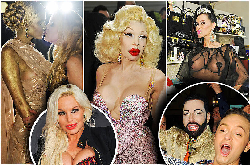 Weiter geht's mit Bällen: Die "Irre Nacktparty von Harald Glööckler in Berlin" lieferte Fotos der skurrileren Art. Unmengen an Make-Up, Plastik und Silikon tummelten sich auf der Geburtstagsfeier des Modedesigners. Die Bilderstrecke wurde zum Klickrenner im April.