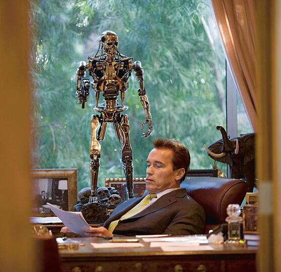 Seine wohl ber&uuml;hmteste Rolle hatte Schwarzenegger in der "Terminator"-Reihe.